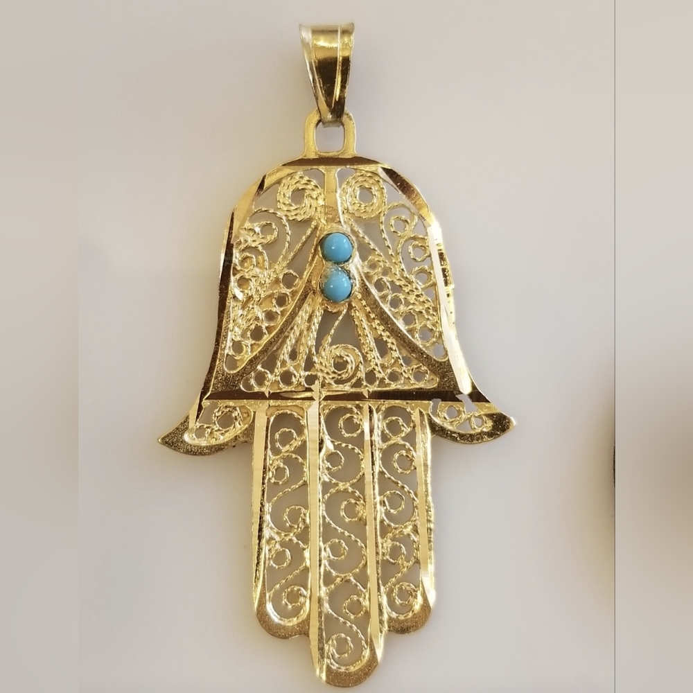14K Gold Hamsa Hand